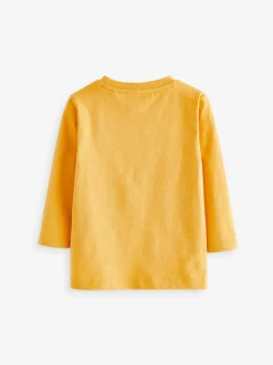 jaune ocre - T-shirt uni à manches longues (3mths-7yrs)