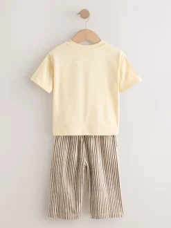 Jaune sunshine - Ensemble t-shirt à manches courtes et jogging léger (3mois-7ans)