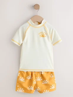 jaune/orange - Ensemble Sunsafe Rash Gilet et short de bain (3mois-7ans)