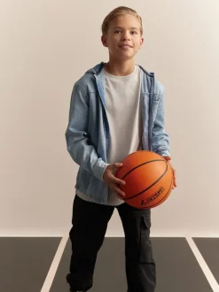 Jean délavé clair - Surchemise zippée 100% Coton à Sweats à capuche (3-16ans)