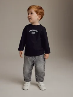 Jean gris - Jeans à plis (3mths-7yrs)