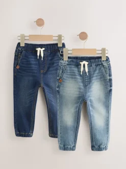 Jena bleu - Lot de 2 jeans jogging confort stretch (3mois-7ans)