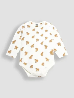 Jojo Maman Bébé Bébé Highland Cow Velour Set 3 Pieces