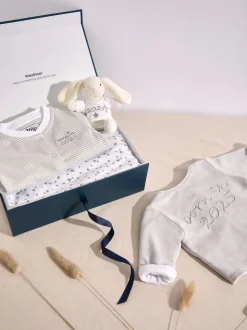 JoJo Maman Bébé Born In 2025 2- Dors-bien et veste en velours à pieds