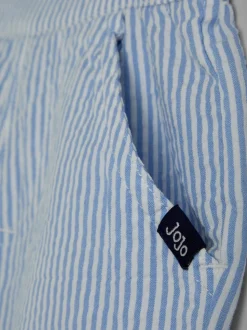 JoJo Maman Bébé Ensemble Chemise à double boutonnage et shorts rayés 2 pièces