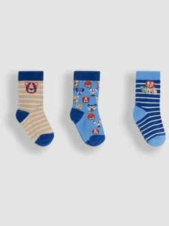 JoJo Maman Bébé 3-Lot Safari Chaussettes