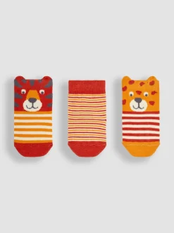 JoJo Maman Bébé 3-Lot Safari Chaussettes