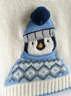 Jojo Maman Bébé Noël Penguin Pull Fair Isle