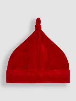 JoJo Maman Bébé Peter Rabbit™ Mon premier chapeau en velours de Noël