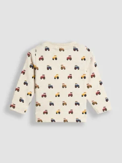 JoJo Maman Bébé 2-Pieces Ensemble salopettes et haut Gaufré appliqué