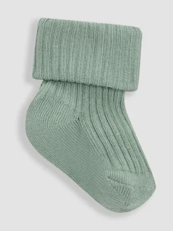 kaki - Lot de 3 paires de chaussettes côtelées JoJo Maman Bébé bébé