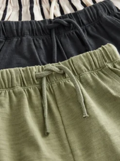 Kaki/vert - Manches courtes T-shirt & Survêtement Set 3 Pack (3mths-7yrs)