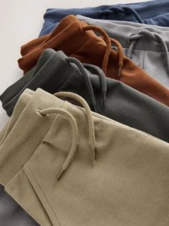 Khaki/Gris/Bleu - Lot de 5 joggings (3mois-7ans)