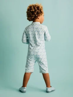 KIDLY BY MORI Combinaison anti-soleil Bleu à manches 3/4