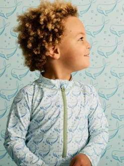 KIDLY BY MORI Combinaison anti-soleil Bleu à manches 3/4