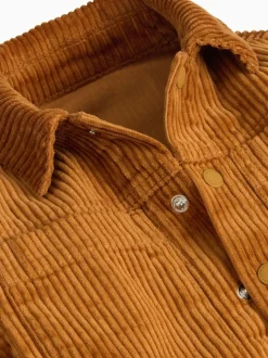 KIDLY by MORI Veste-chemise marron en velours côtelé