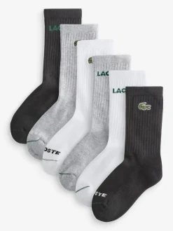 Lacoste 6 Lot Chaussettes en Coton Col rond