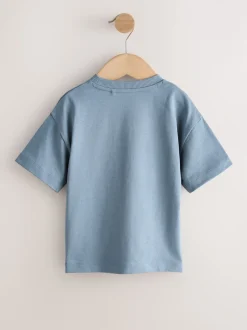 Le meilleur compagnon bleu du papa - Petit t-shirt graphique à manches courtes (3mois à7ans)