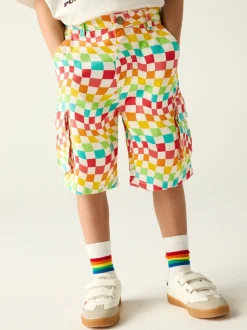 Little Bird by Jools Oliver Short en sergé à damier arc-en-ciel 100% coton