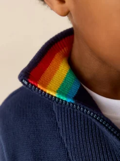 Little Bird by Jools Oliver Pull zippé en maille à manches longues 1/4