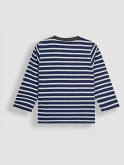 London Guard bleu marine - Haut JoJo Maman Bébé à bordure appliquée