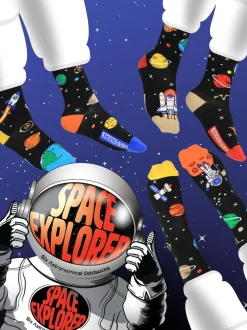 Lot 3 chaussettes United Odd Chaussettes Space Explorer
