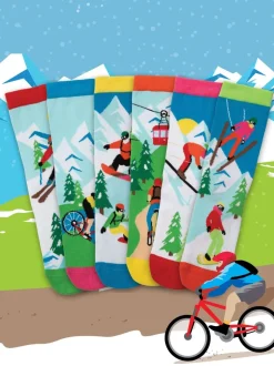 Lot 6 paires de chaussettes United Odd Socks Wildride garçon