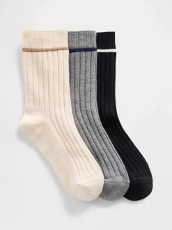 Lot 3 paires de chaussettes Gap col rond côtelées