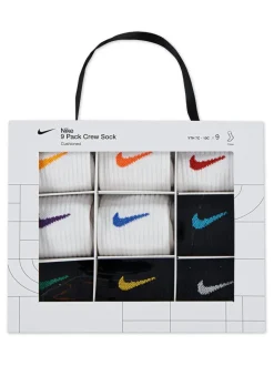 Lot de 9 chaussettes Nike Little Kids fêtes Col rond en boîte
