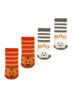 Lot de 2 chaussettes Totes Toasties Halloween Hochet pour bébés
