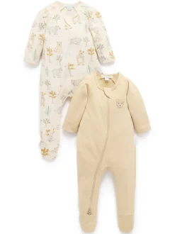 Lot de 2 Combinaison de nuit zippés Purebaby