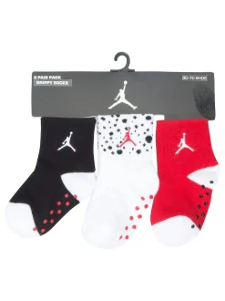 Lot de 3 paires de chaussettes Jordan Grippy blanches
