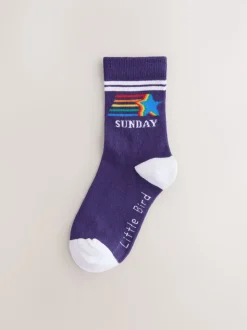 Lot de 7 paires de chaussettes Little Bird by Jools Oliver Bright Arc-en-ciel Days Of The Week