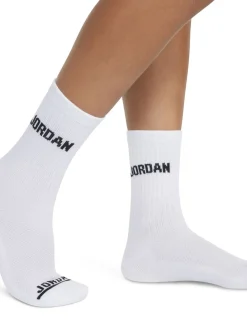 Lot de 6 paires de Chaussettes Jordan Legend Col rond Blanches