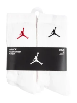 Lot de 6 paires de Chaussettes Jordan Legend Col rond Blanches