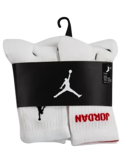 Lot de 6 paires de Chaussettes Jordan Legend Col rond Blanches