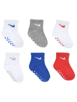 Lot de 6 paires de chaussettes Nike couleur pop bébé