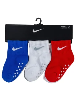 Lot de 6 paires de chaussettes Nike couleur pop bébé