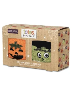 Lot de deux paires de chaussettes chaussons Totes Halloween Toasties très doux