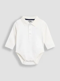 Lot de 2polos JoJo Maman Bébé unis à manches longues
