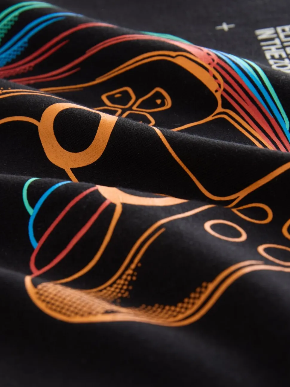 Manette noire/multicolore - T-shirt imprimé graphique à manches courtes coupe régulière (3-16ans)