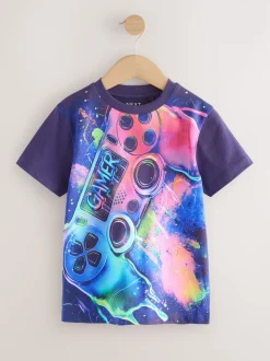 Manette violette - T-shirt imprimé régulier à manches courtes (3-16ans)