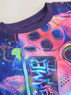 Manette violette - T-shirt imprimé régulier à manches courtes (3-16ans)