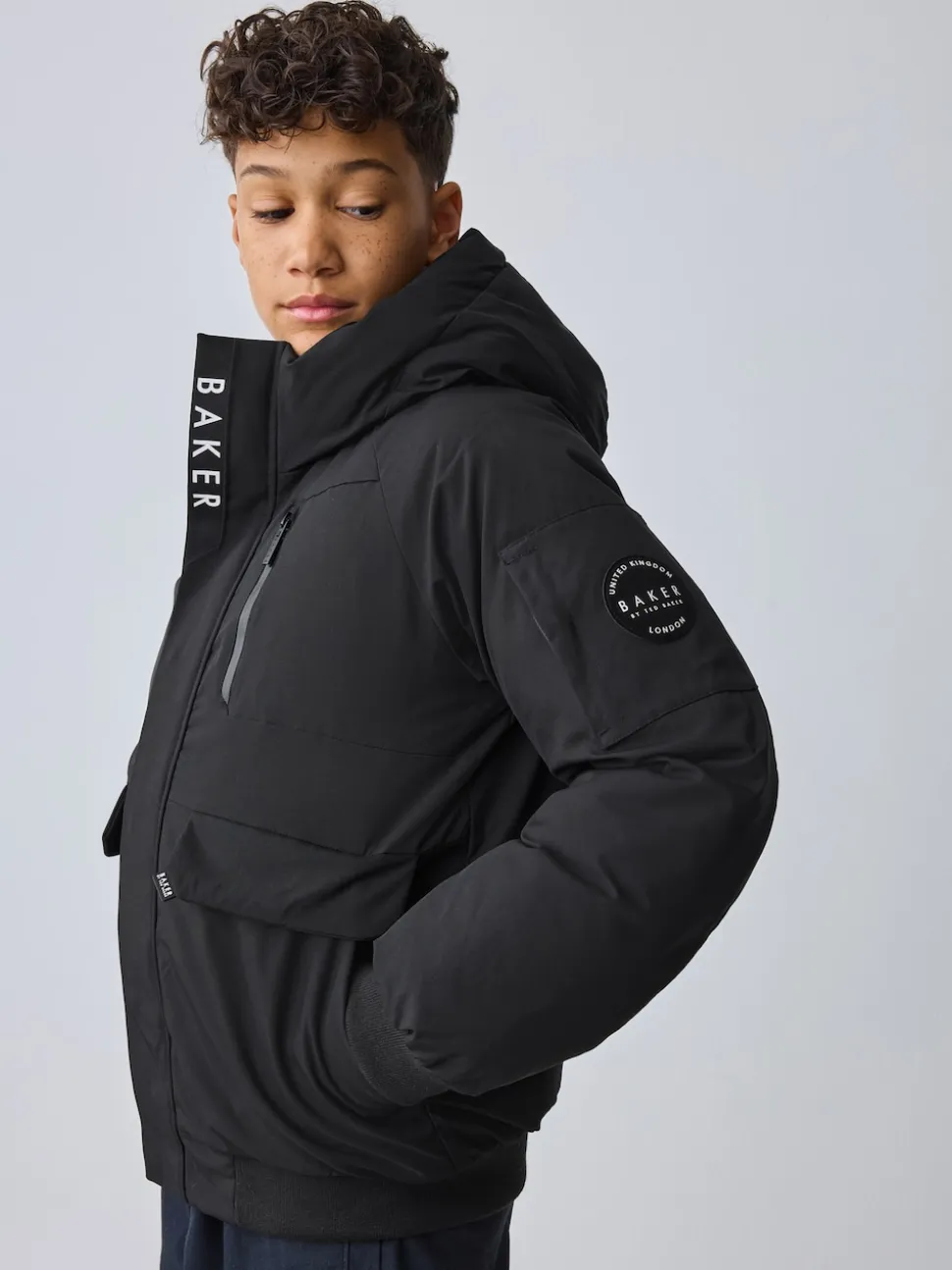 Manteau Baker by Ted Baker bomber rembourré résistant à la douche noir