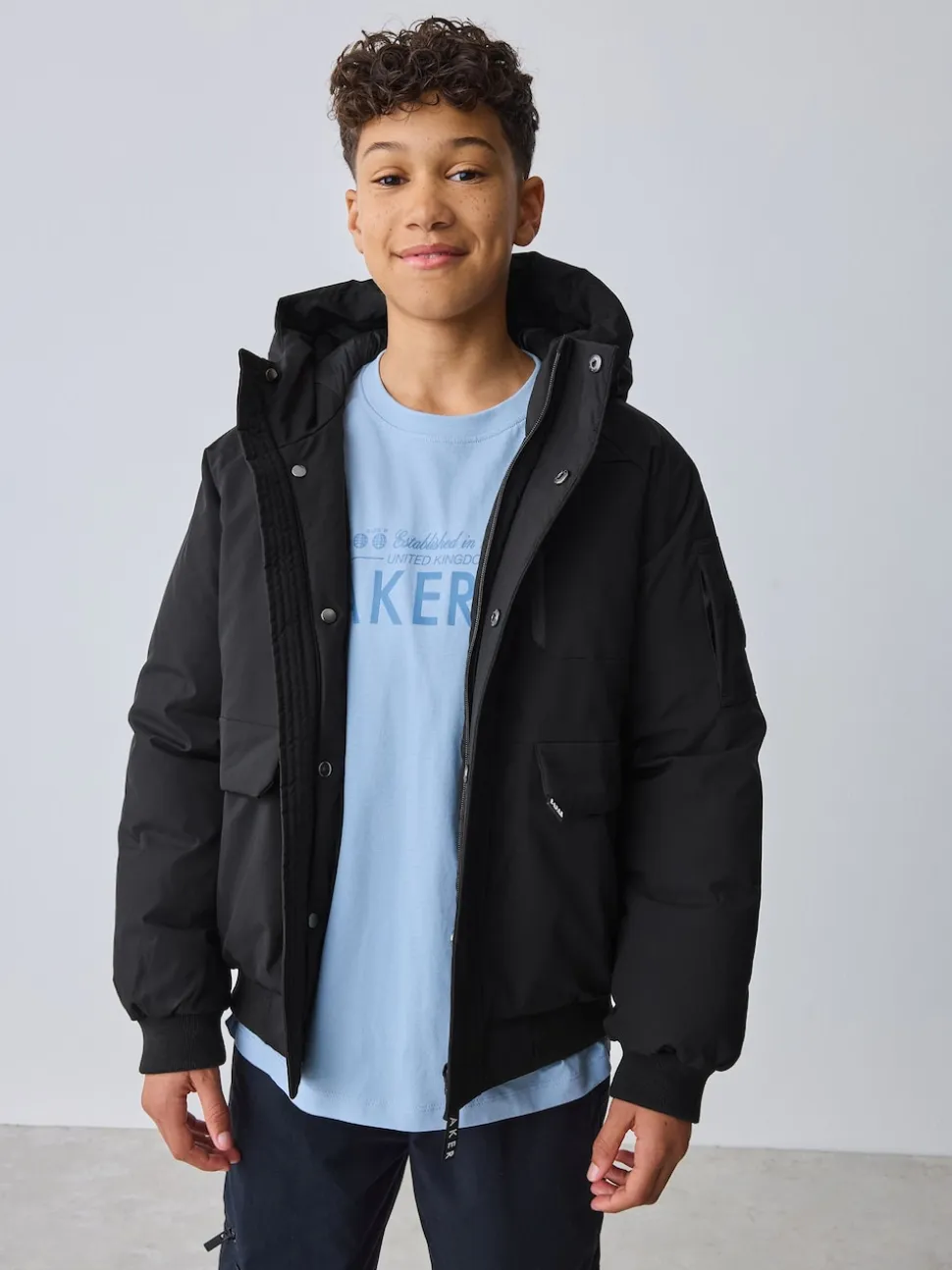 Manteau Baker by Ted Baker bomber rembourré résistant à la douche noir