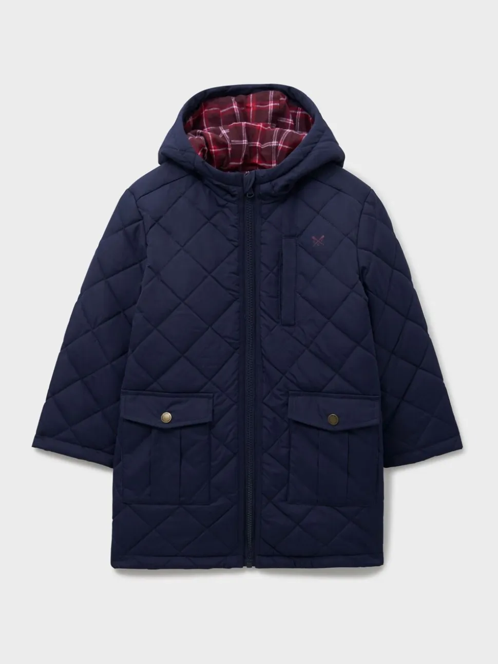 Manteau courtepointe à capuche Crew Clothing