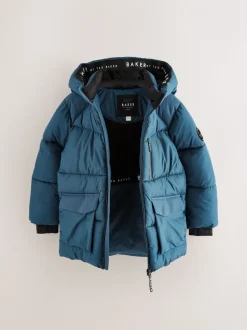 Manteau matelassé Baker by Ted Baker bleu imperméable à mi-longueur