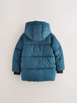 Manteau matelassé Baker by Ted Baker bleu imperméable à mi-longueur