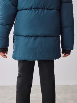 Manteau matelassé Baker by Ted Baker bleu imperméable à mi-longueur