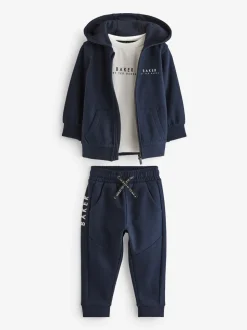 marine - Baker by Ted Baker Ensemble de trois Pieces Survêtement (100% coton (0-6yrs))